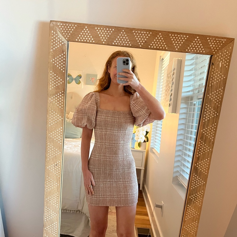 Atoir Blush Checkered Mini Dress - Fool To Love Dress - Picture 6 of 6